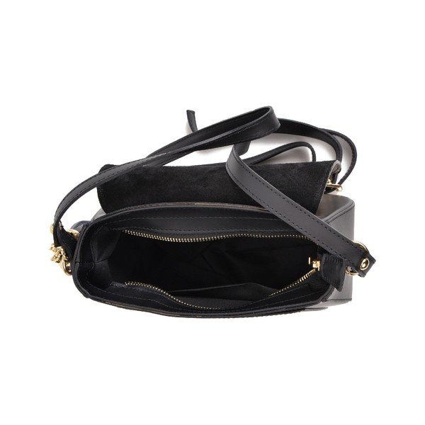 Sicilia fekete bőr válltáska - Mangotti Bags-image-4