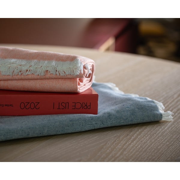 Summer Linen kék pléd, 140 x 180 cm - Euromant-image-1