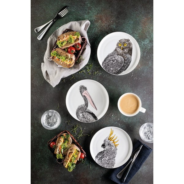 Marini Ferlazzo Owl fehér porcelán tányér, ø 20 cm - Maxwell & Williams-image-3