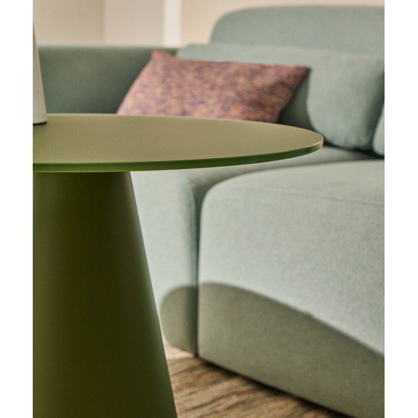 Kerek tárolóasztal üveg asztallappal ø 50 cm Wilshire – Kave Home-image-2