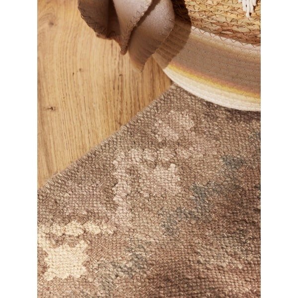 Világoskék-bézs kétoldalas kézi szövésű gyapjú futószőnyeg 60x190 cm Kamal Dune – Nouristan-image-4