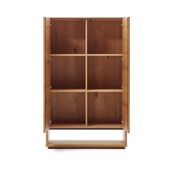 Natúr színű szekrény tölgyfa dekorral 100x163,5 cm Alguema – Kave Home-image-2