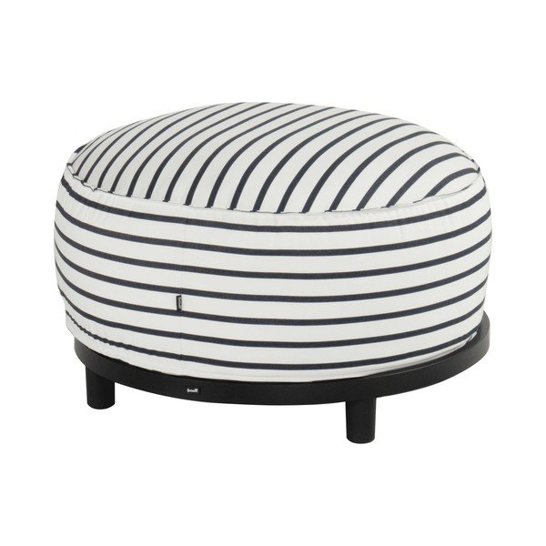 Fehér-kék sunbrella anyagú kerti puff Emma – Hartman-image-1