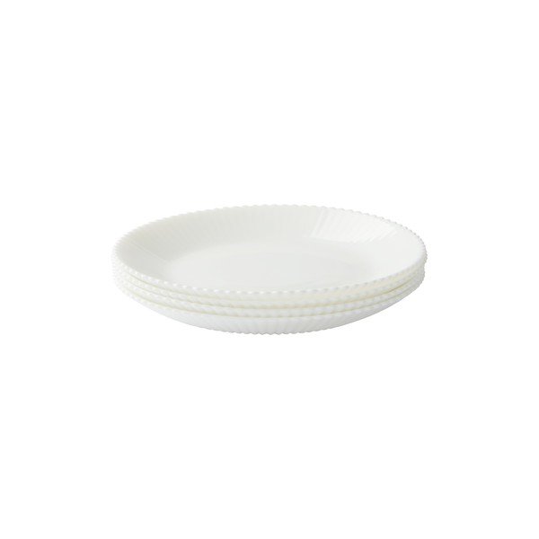 Fehér desszertes üveg tányér készlet 4 db-os ø 17,5 cm Alessia – Jotex-image-3