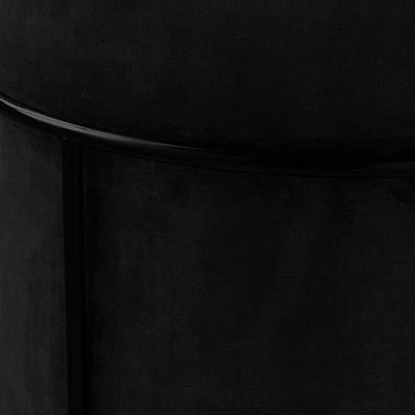 Stack fekete kárpitozott puff, ⌀ 37 cm - Native-image-1