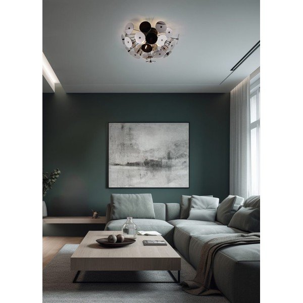 Matt fekete mennyezeti lámpa Discalgo – Trio-image-1