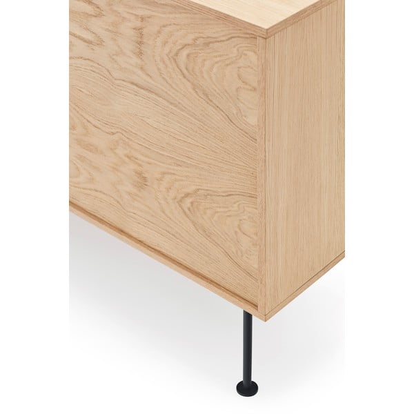 Yoko antracitszürke komód tölgyfa dekorral, szélesség 180 cm - Teulat-image-1