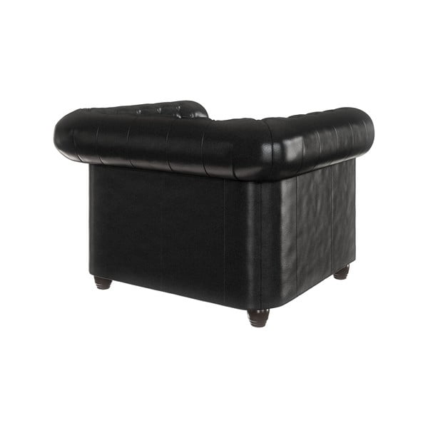 Fekete bőrutánzat fotel York – Ropez-image-2