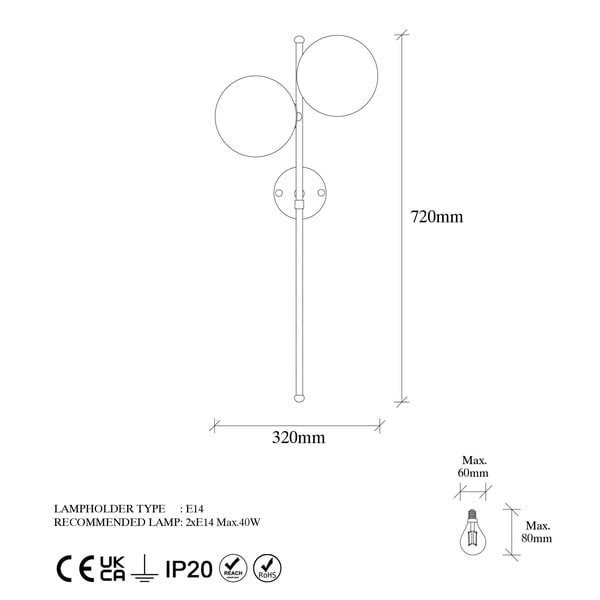Fehér-sárgaréz színű fali lámpa Fazli – Opviq lights-image-4