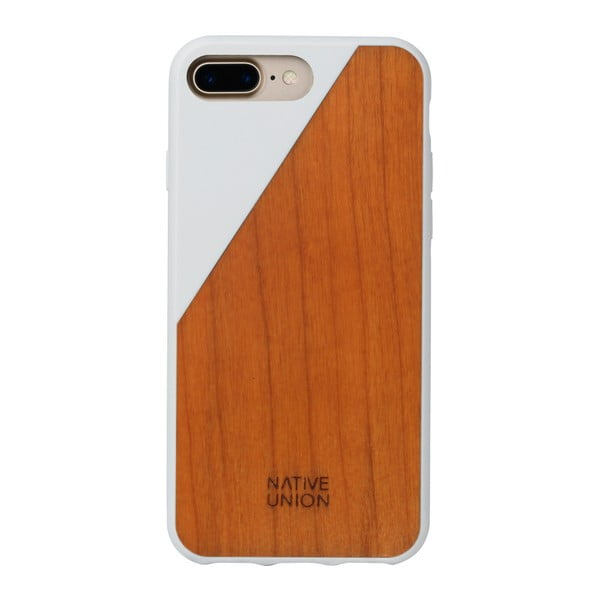 Clic Wooden fehér telefontok fa részletekkel, iPhone 7 és 8 Plus - Native Union