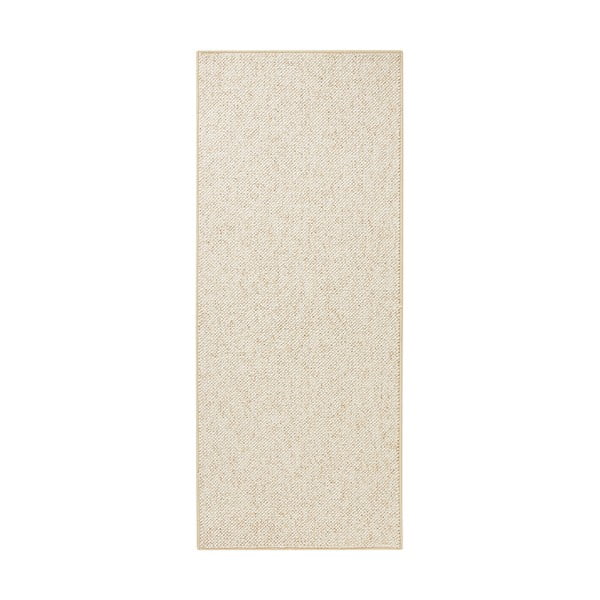 Krémszínű futószőnyeg 80x300 cm Wolly – BT Carpet