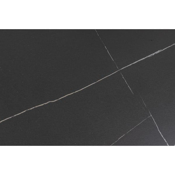 Fekete kerek dohányzóasztal kerámia asztallappal ø 60 cm Malta – Actona-image-4