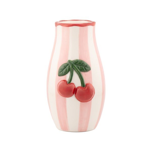 Dolomit kézzel festett váza Cherry – Sass & Belle