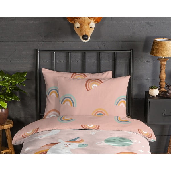 Egyszemélyes flanel gyerek ágyneműhuzat 140x200 cm Unidance – Good Morning-image-2