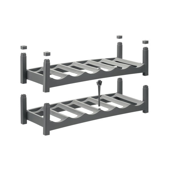 Szürke műanyag bortartó állvány Vario - Rotho-image-3