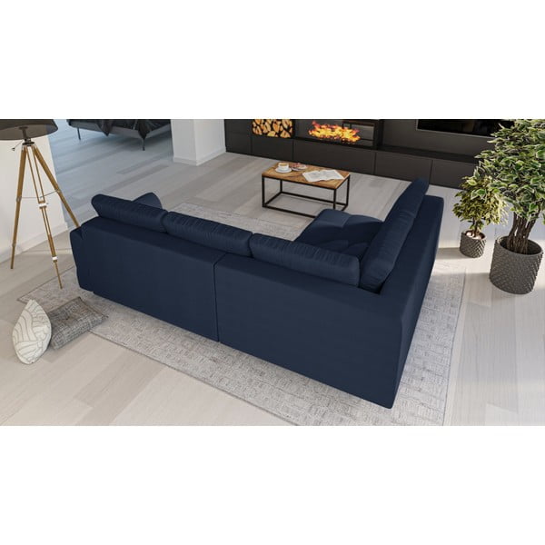 Sötétkék sarokkanapé (bal oldali) Ariella – Ropez-image-3