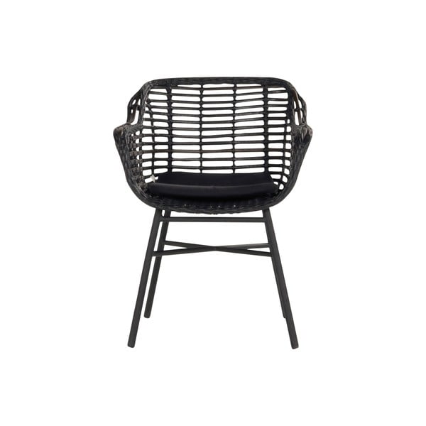 Fekete műanyag kerti szék Cecilia – Hartman-image-2