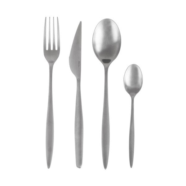 Ezüstszínű rozsdamentes acél evőeszköz készlet 24 db-os – Orion