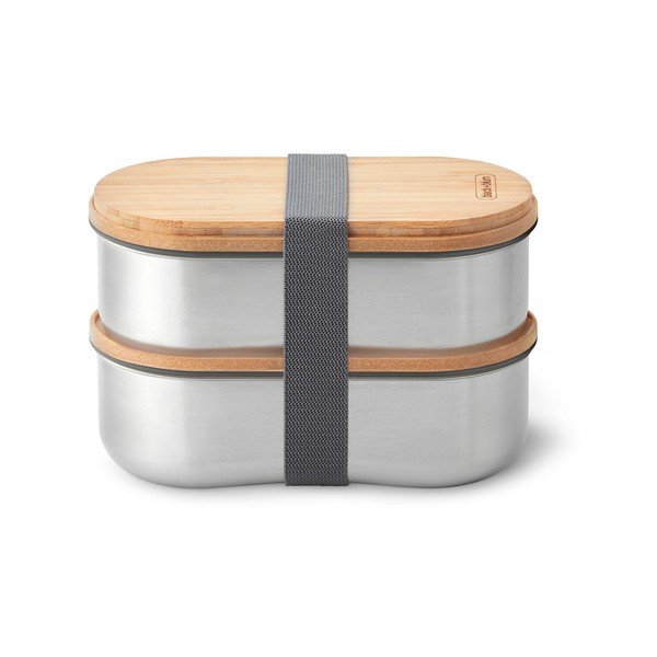 Osztott uzsonnás doboz 2 db-os Bento – Black + Blum