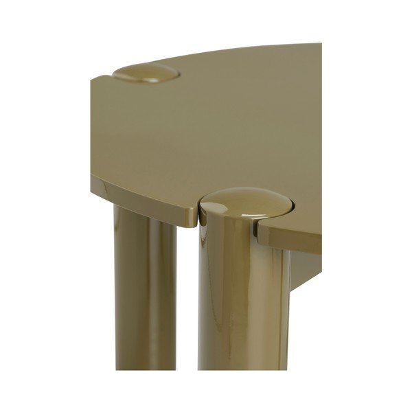 Khaki MDF kerek dohányzóasztal ø 80 cm Pussel – Ellos Home-image-3