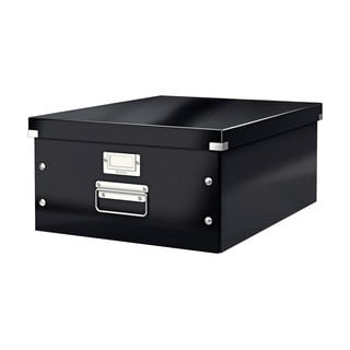 Universal fekete tárolódoboz, hossz 48 cm Click&Store - Leitz