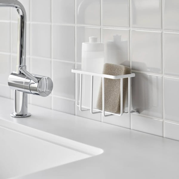 Fehér öntapadós fém mosogatóeszköz tartó Film Hook – YAMAZAKI-image-2