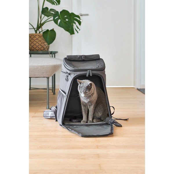 Sötétszürke hátizsák kisállatoknak 27x35 cm Zaino Asphalt – MiaCara-image-1