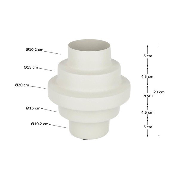 Bézs acél váza (magasság 23 cm) Velia – Kave Home-image-4