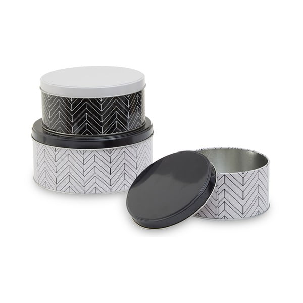 Élelmiszertartó fém doboz szett 3 db-os Urban – Premier Housewares-image-4