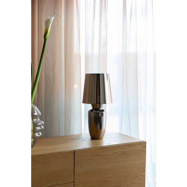 Ezüstszínű fém asztali lámpa fém búrával (magasság 42 cm) Classy – Zuiver-image-1