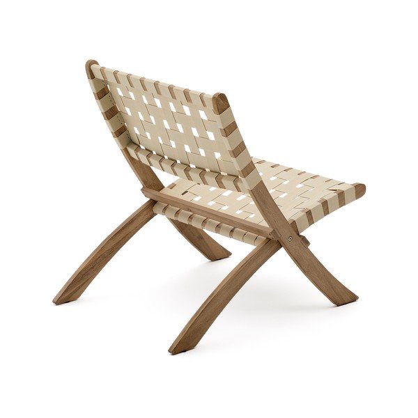 Natúr színű tömörfa kerti fotel Chabeli – Kave Home-image-3