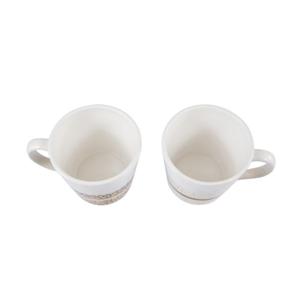 Fehér-aranyszínű agyagkerámia bögre szett 2 db-os 300 ml London – Premier Housewares-image-4