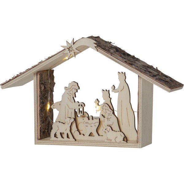 Barna fénydekoráció karácsonyi mintával Yuletide – Star Trading-image-2