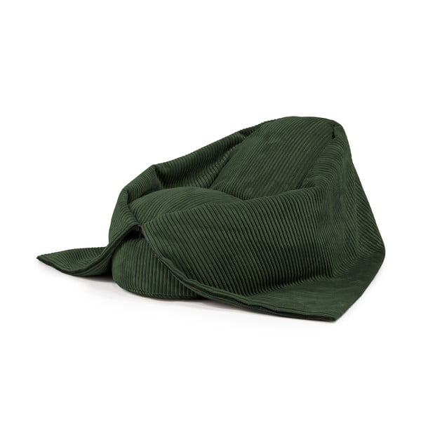 Zöld kordbársony gyerek babzsákfotel Cocoon 100 – SLOWDOWN