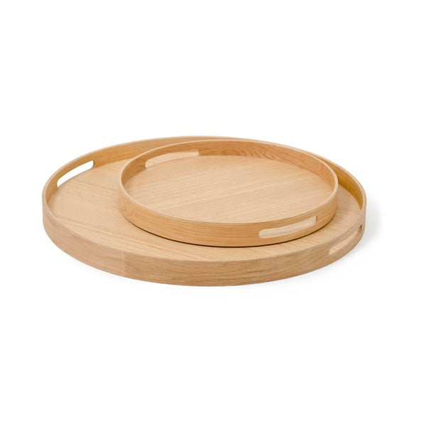 Busboy Oak kerek fa tálca, ø 30,8 cm - Wireworks-image-2