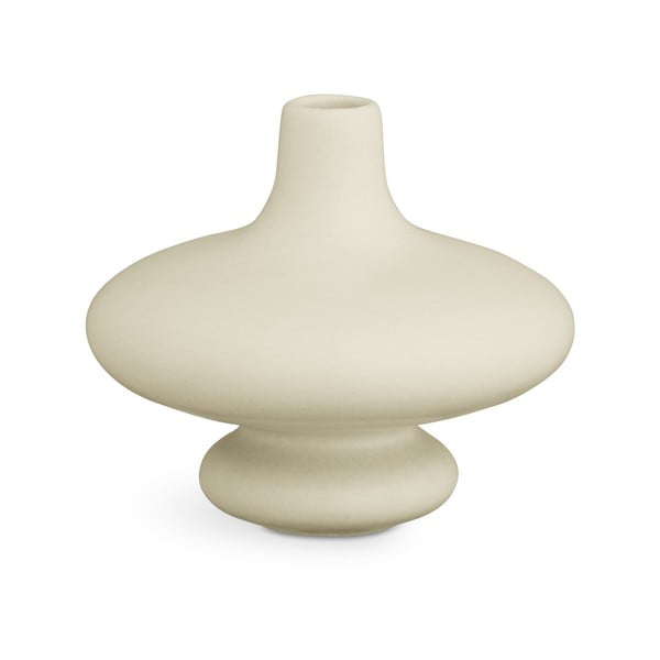 Kontur krémfehér kerámia váza, magasság 14 cm - Kähler Design