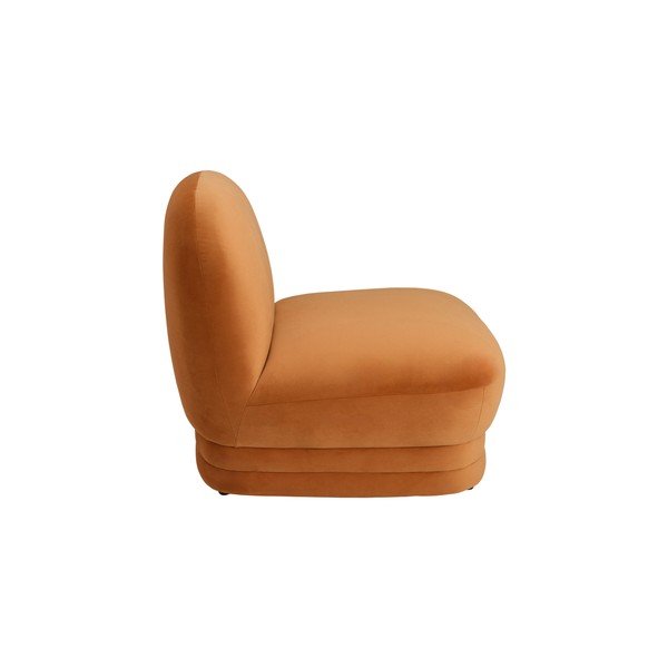 Narancssárga bársony fotel Cocos – Ellos Home-image-3