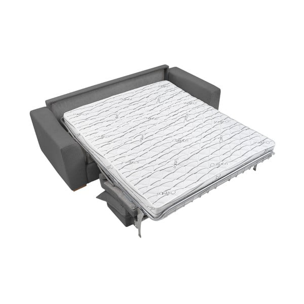 Szürke kordbársony kinyitható kanapé 225 cm Augustin – Bobochic Paris-image-4