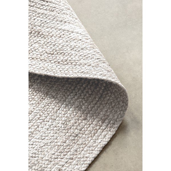 Fehér kétoldalas-kézi szövésű juta kerek szőnyeg ø 140 cm Braided – Hanse Home-image-4