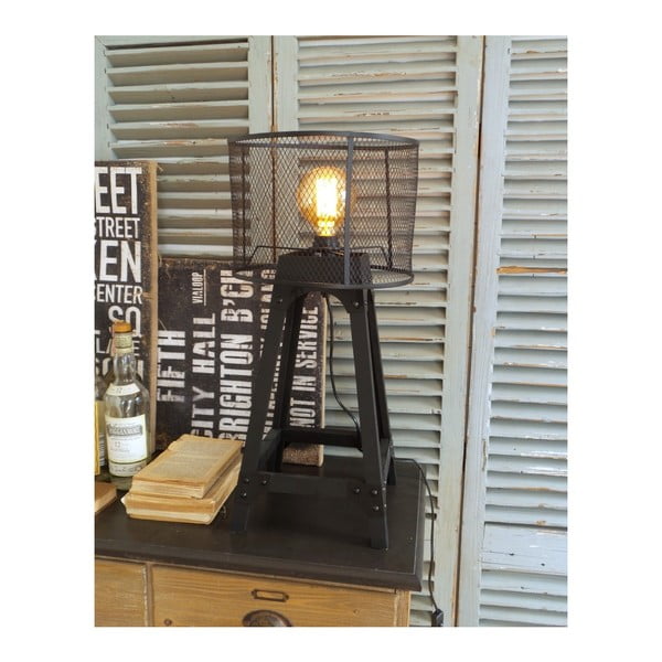 Industrial fekete asztali lámpa - Orchidea Milano