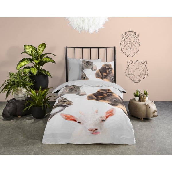 Egyszemélyes-hosszabbított pamut gyerek ágyneműhuzat 140x220 cm Semmie – Good Morning-image-1