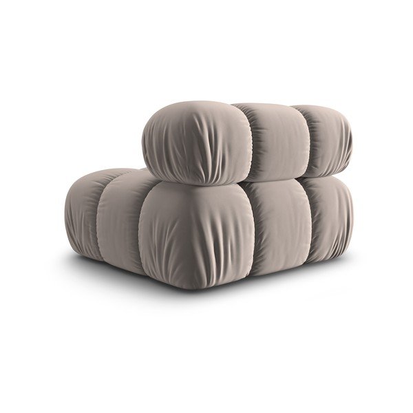 Világosbarna bársony kanapé modul (középső rész) Bellis – Micadoni -image-4