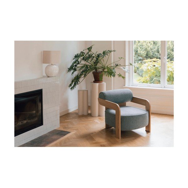 Szürkéskék buklé fotel Oolong – Zuiver-image-1