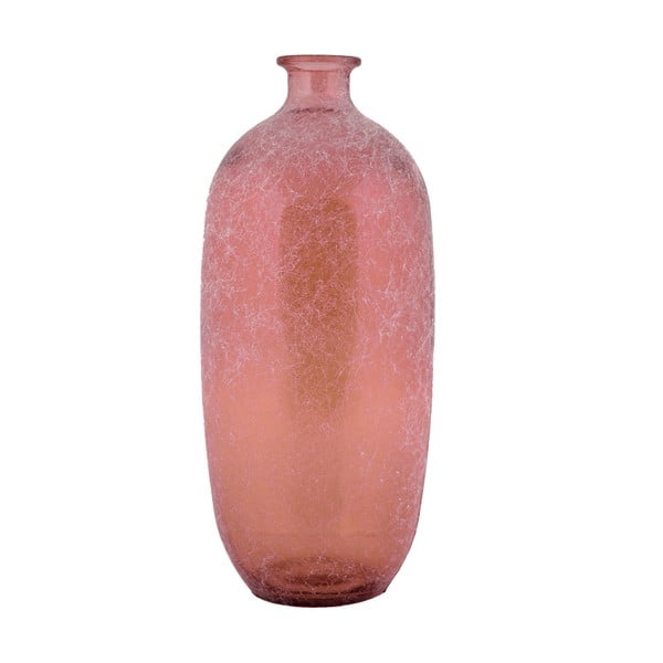 Napoles újrahasznosított üveg rózsaszín váza, magasság 45 cm - Ego Dekor