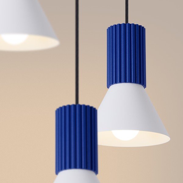 Kék fém függőlámpa ø 30 cm Niru – Sollux-image-3