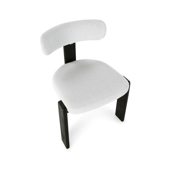 Fekete-világosszürke kárpitozott étkezőszék szett 2 db-os Nadia – MOME-image-4