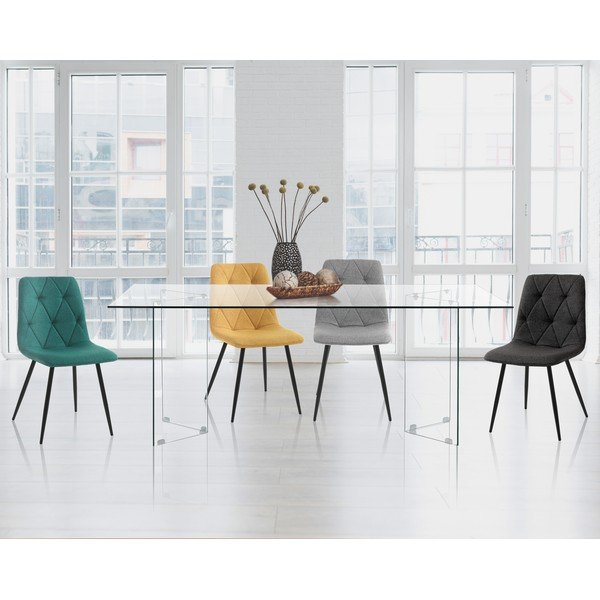 Üveg étkezőasztal 90x180 cm Kaya – Tomasucci-image-1