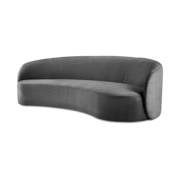 Debbie szürke bársony aszimmetrikus kanapé, jobb oldali - Mazzini Sofas-image-2