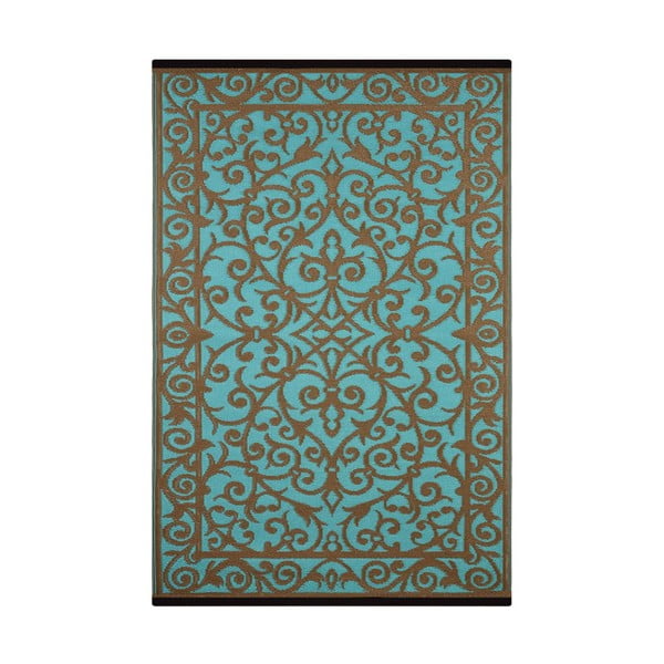 Gala türkiz-szürke, kültérre is alkalmas, kétoldalas szőnyeg, 90 x 150 cm - Green Decore