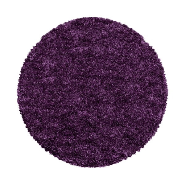 Sötétlila kerek szőnyeg ø 80 cm Fluffy – Ayyildiz Carpets